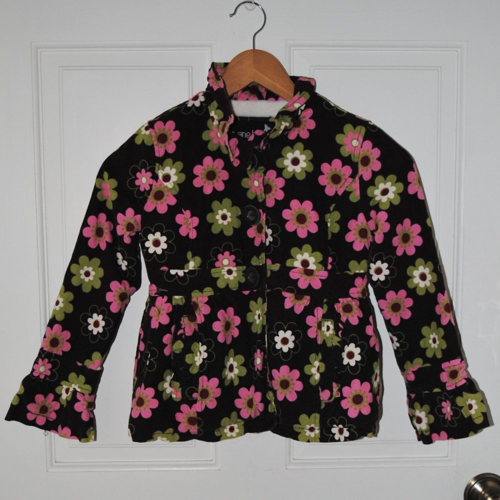 Girls Floral Corduroy Jacket, Size 6X